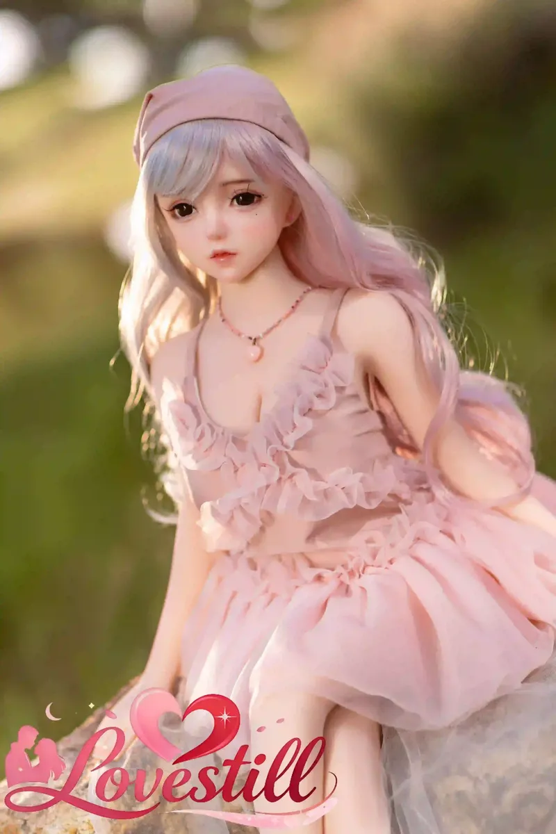 80cm アニメフェイス ミニドール｜シルバーピンクロング・2穴・約7kgで持ち運べるコンパクトボディ